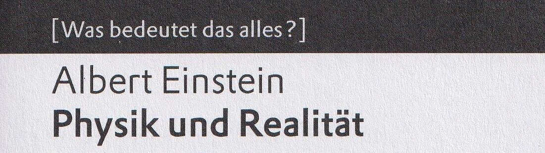 Physik und Realität Physik und Realität